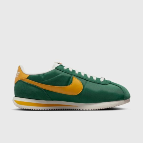 Nike Cortez TXT Gorge Green Yellow Ochre Mens Running Shoes Sneakers - Picture 2 of 8